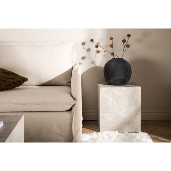 Ivory concrete deals side table